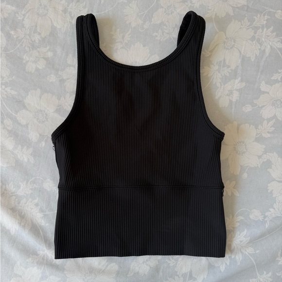 Tops - Lululemon | Black Ribbed Tank Top